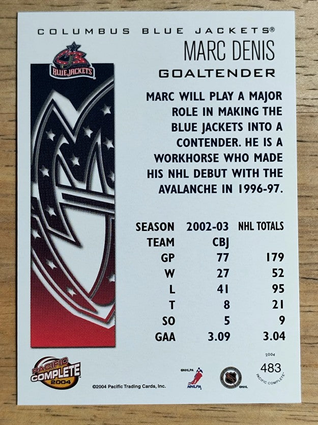 2003-04 Pacific Complete #483 Marc Denis