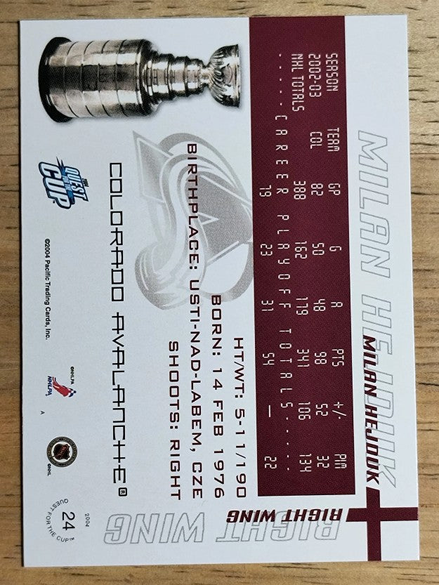 2003-04 Pacific Quest for the Cup #24 Milan Hejduk