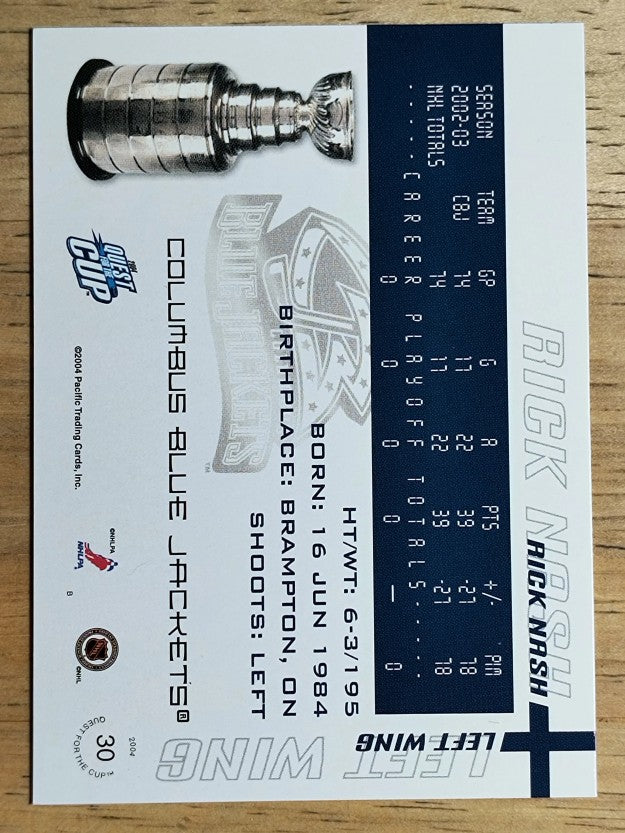 2003-04 Pacific Quest for the Cup #30 Rick Nash