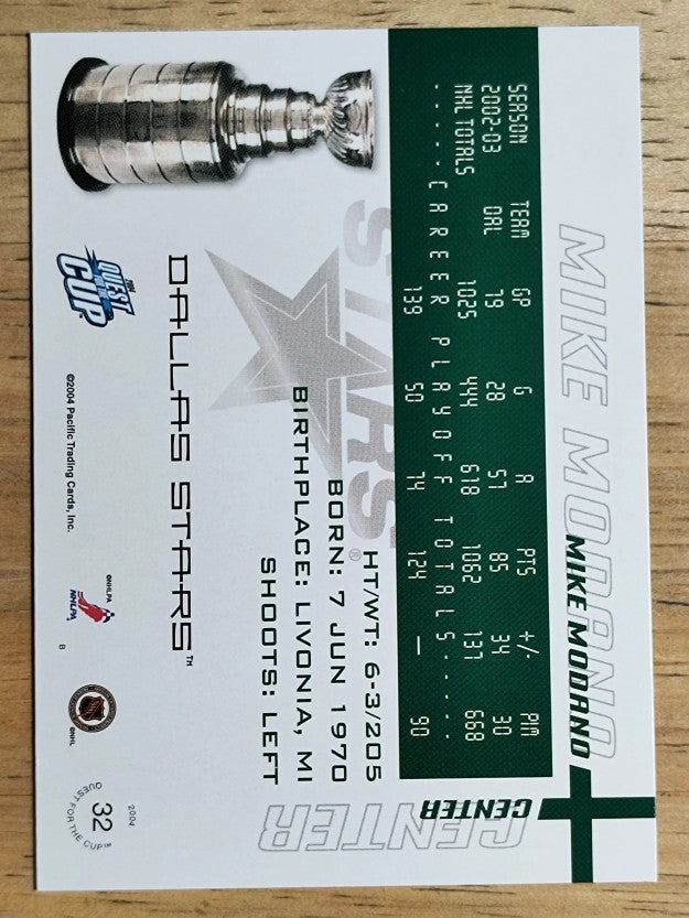 2003-04 Pacific Quest for the Cup #32 Mike Modano