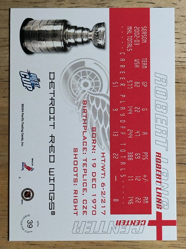2003-04 Pacific Quest for the Cup #39 Robert Lang
