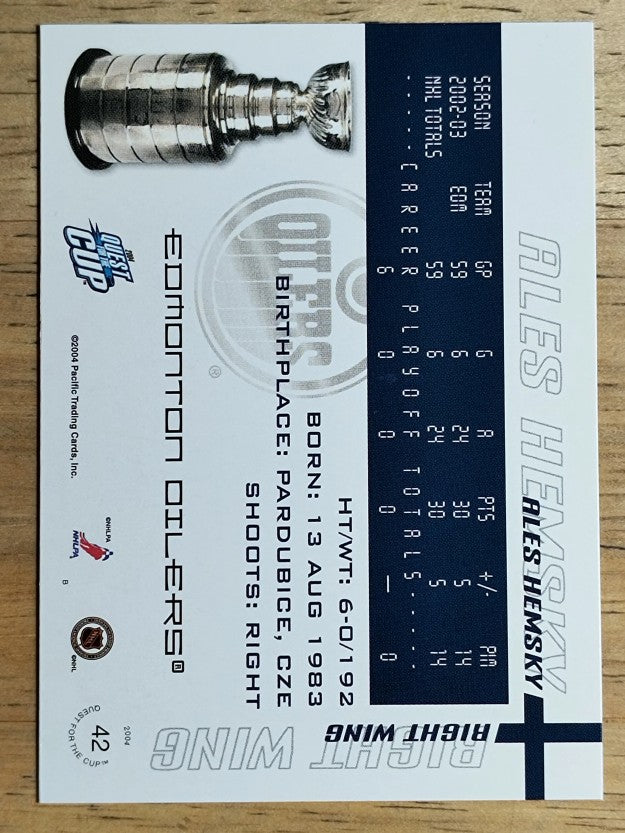2003-04 Pacific Quest for the Cup #42 Ales Hemsky