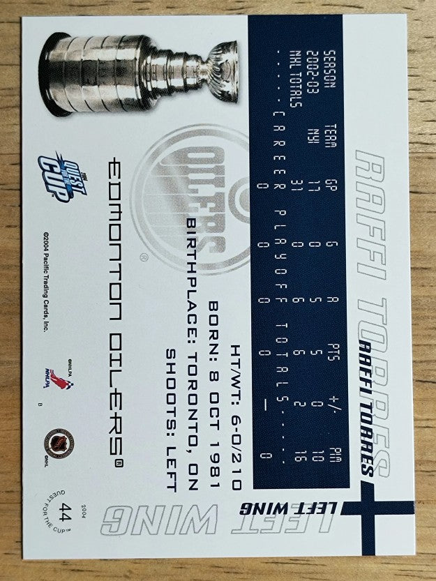 2003-04 Pacific Quest for the Cup #44 Raffi Torres