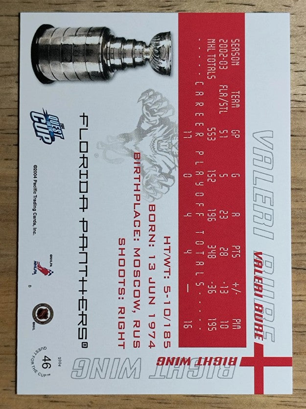 2003-04 Pacific Quest for the Cup #46 Valeri Bure