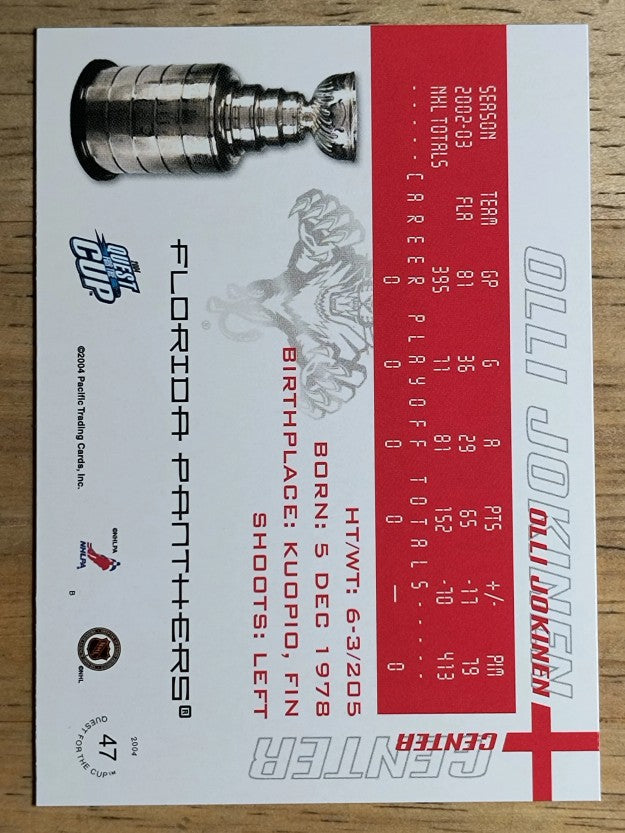 2003-04 Pacific Quest for the Cup #47 Olli Jokinen