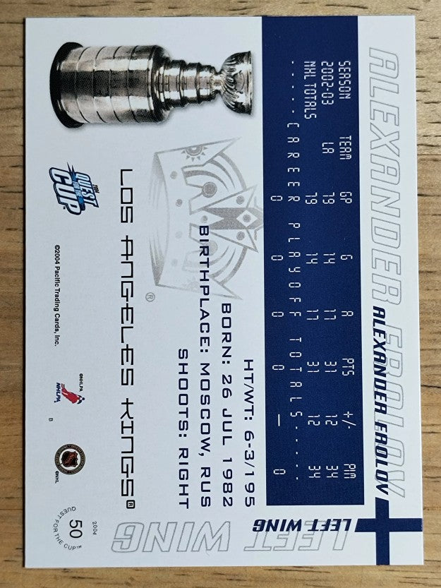 2003-04 Pacific Quest for the Cup #50 Alexander Frolov