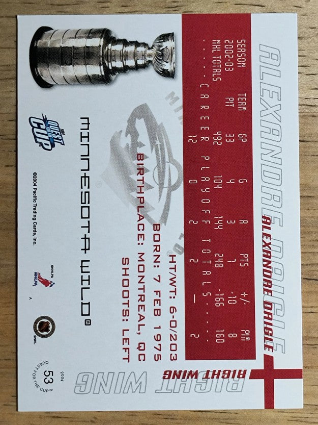 2003-04 Pacific Quest for the Cup #53 Alexandre Daigle