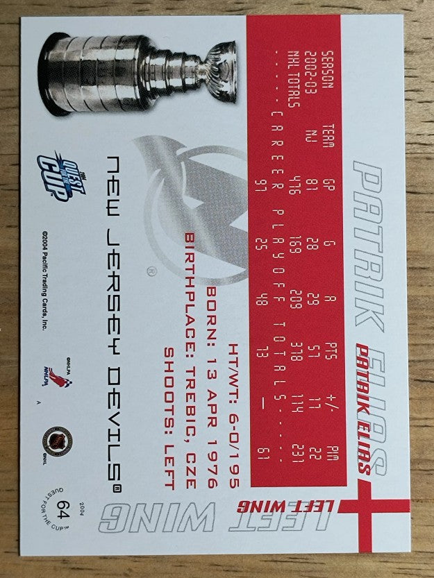 2003-04 Pacific Quest for the Cup #64 Patrik Elias