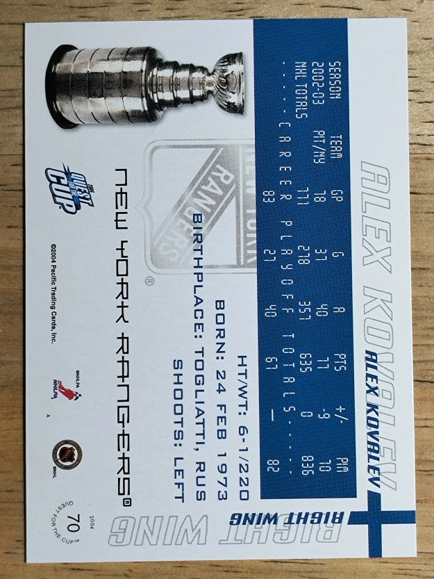 2003-04 Pacific Quest for the Cup #70 Alex Kovalev
