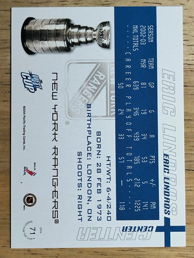 2003-04 Pacific Quest for the Cup #71 Eric Lindros
