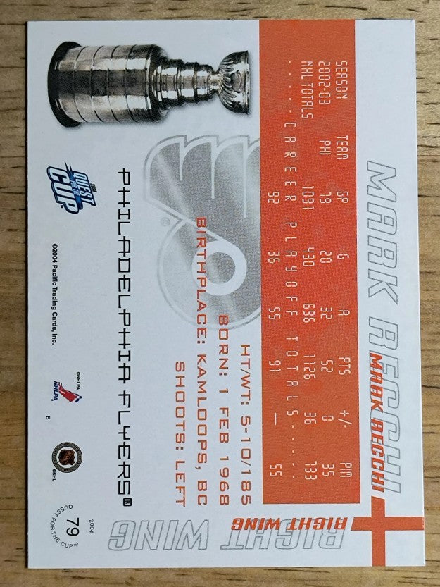 2003-04 Pacific Quest for the Cup #79 Mark Recchi