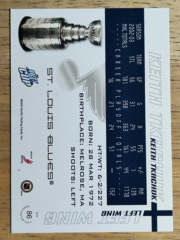 2003-04 Pacific Quest for the Cup #86 Keith Tkachuk