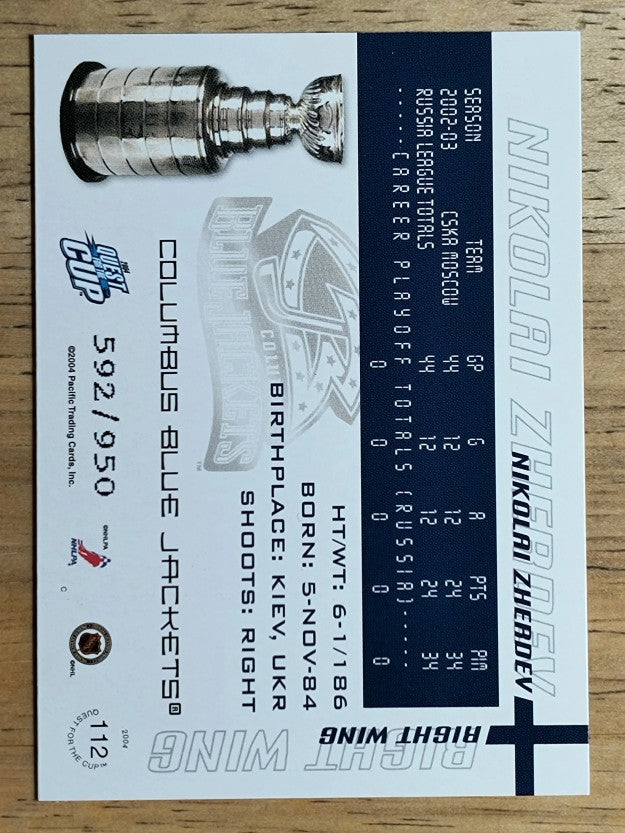 2003-04 Pacific Quest for the Cup #112 Nikolai Zherdev RC