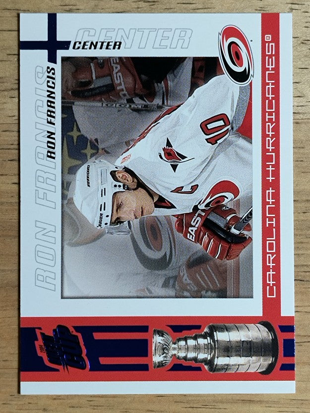 2003-04 Pacific Quest for the Cup Blue #18 Ron Francis