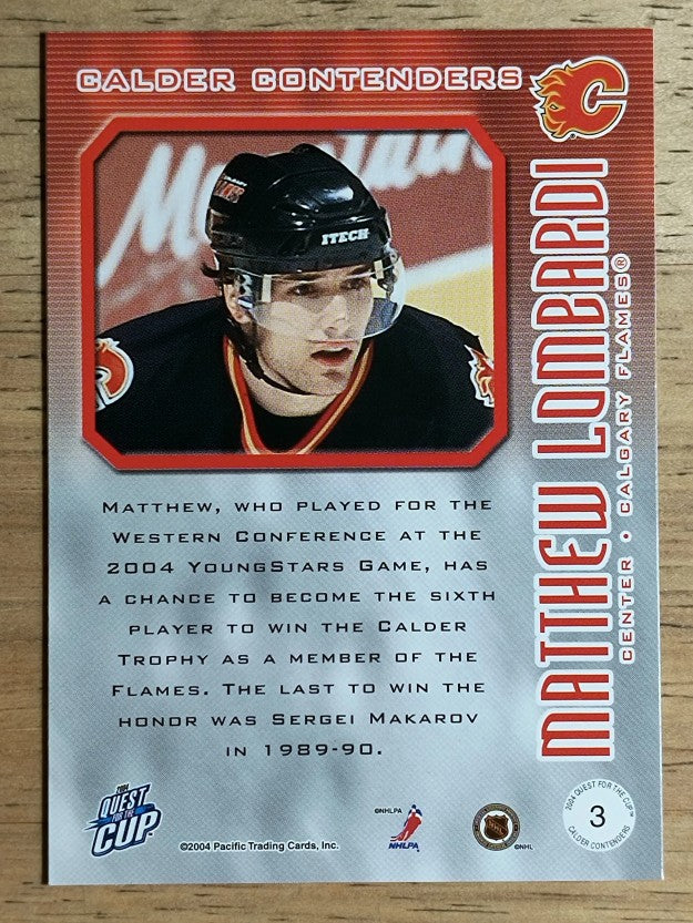 2003-04 Pacific Quest for the Cup Calder Contenders #3 Matthew Lombardi