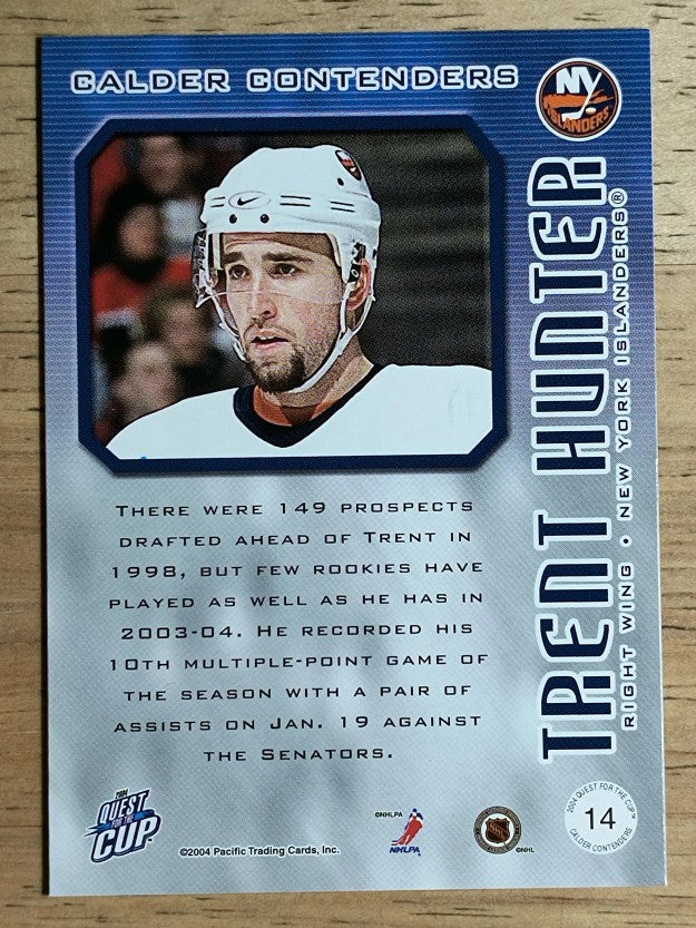 2003-04 Pacific Quest for the Cup Calder Contenders #14 Trent Hunter