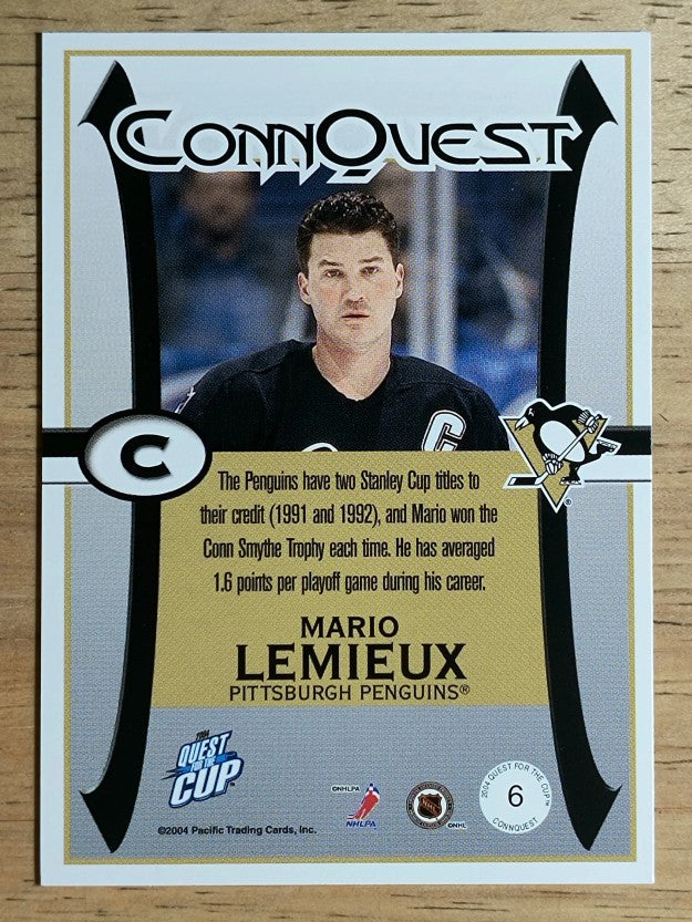 2003-04 Pacific Quest for the Cup Connquest #6 Mario Lemieux