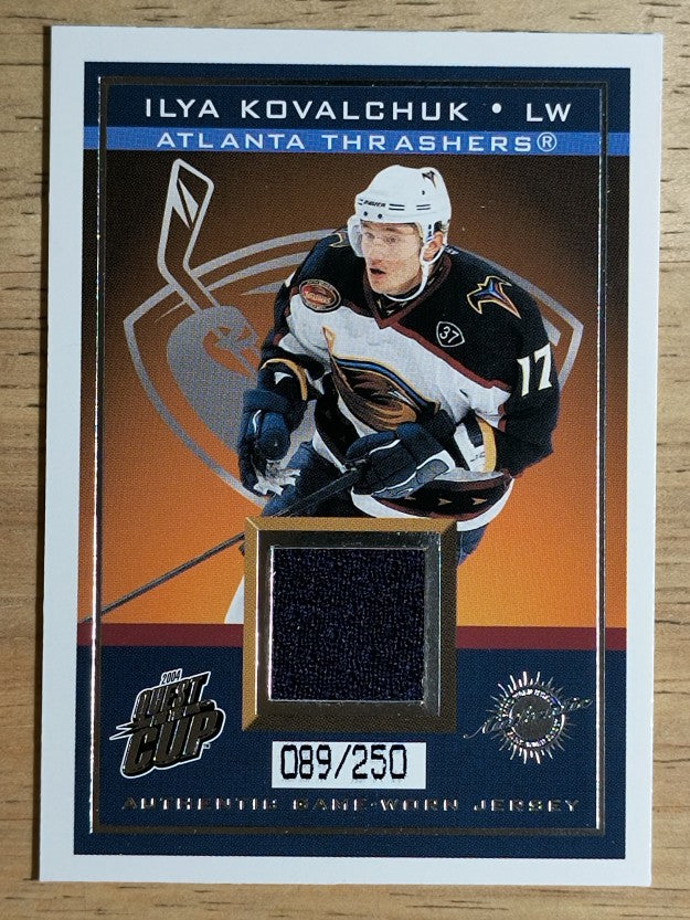 2003-04 Pacific Quest for the Cup Jerseys #1 Ilya Kovalchuk SP