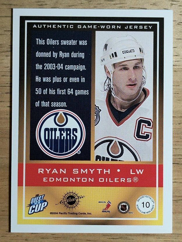 2003-04 Pacific Quest for the Cup Jerseys #10 Ryan Smyth