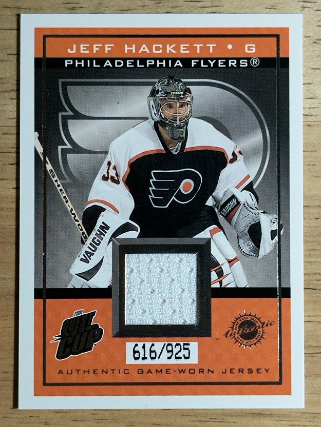 2003-04 Pacific Quest for the Cup Jerseys #15 Jeff Hackett