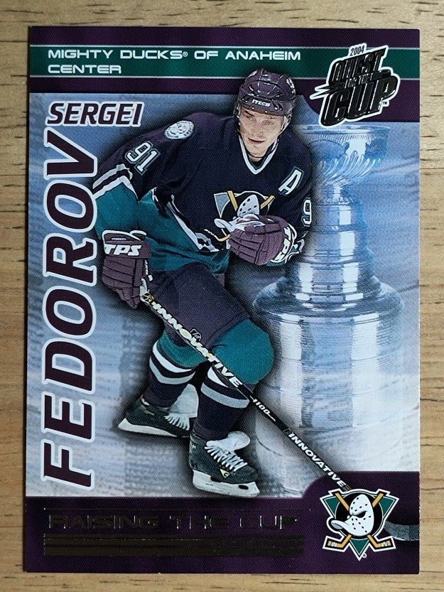 2003-04 Pacific Quest for the Cup Raising the Cup #1 Sergei Fedorov
