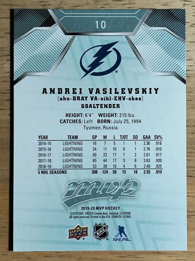 2019-20 Upper Deck MVP #10 Andrei Vasilevskiy