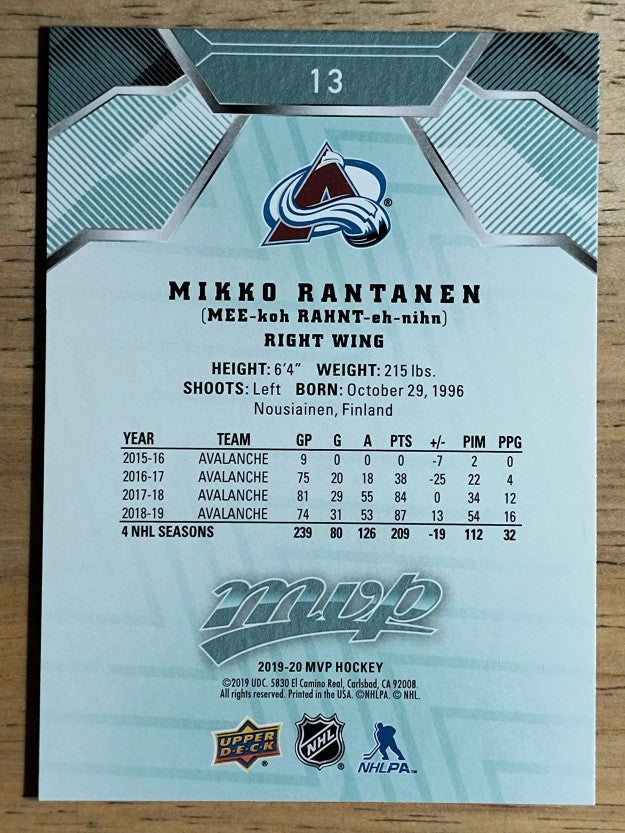 2019-20 Upper Deck MVP #13 Mikko Rantanen