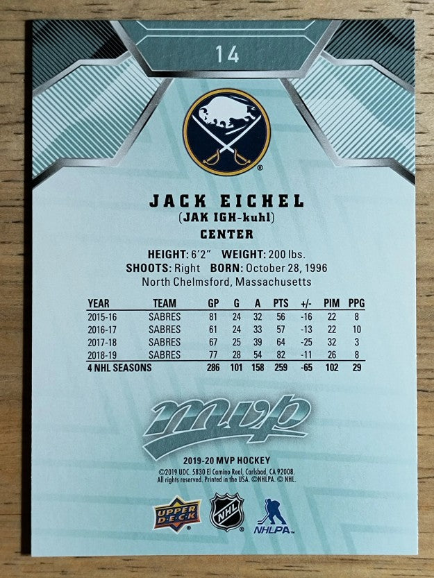 2019-20 Upper Deck MVP #14 Jack Eichel