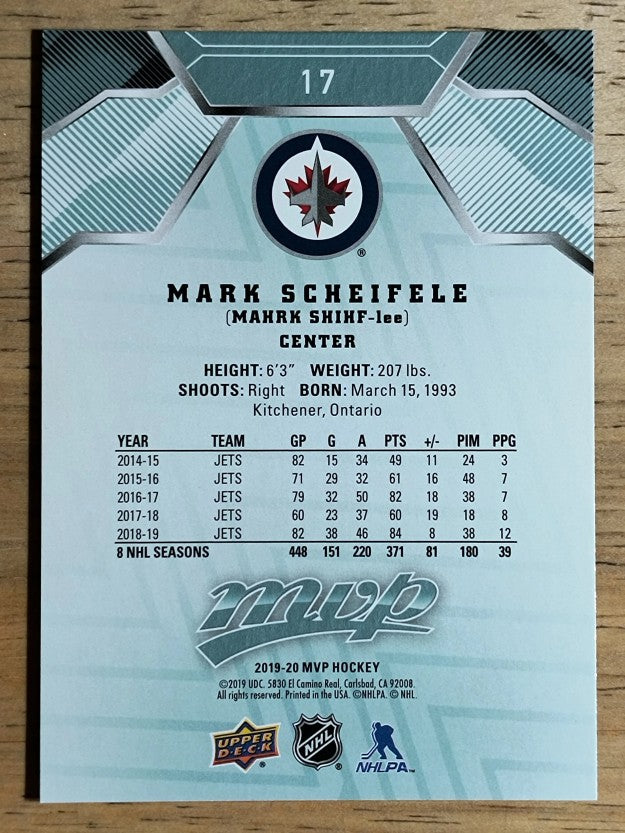 2019-20 Upper Deck MVP #17 Mark Scheifele
