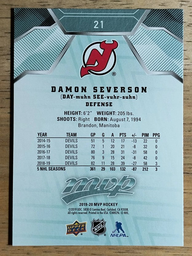 2019-20 Upper Deck MVP #21 Damon Severson