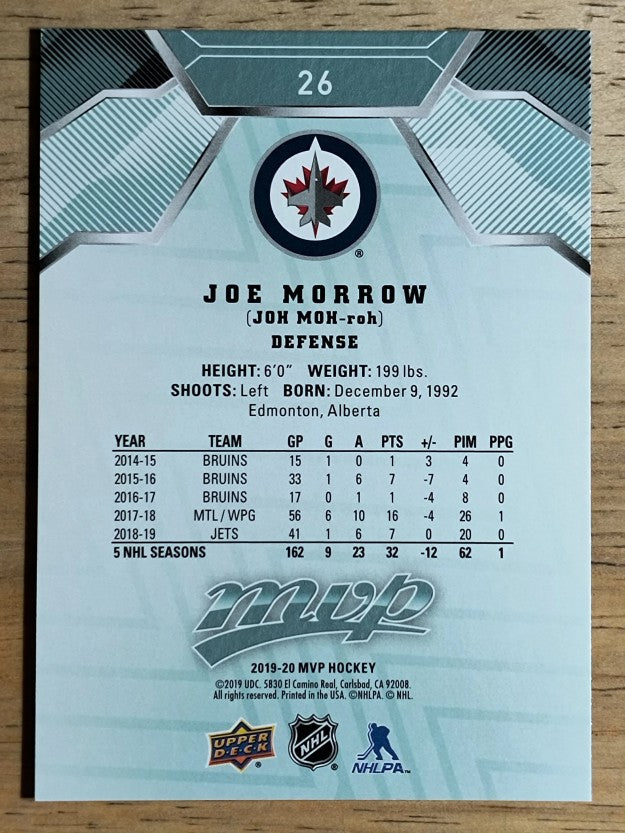 2019-20 Upper Deck MVP #26 Joe Morrow
