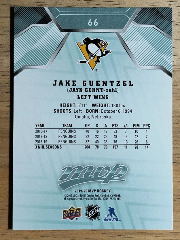 2019-20 Upper Deck MVP #66 Jake Guentzel