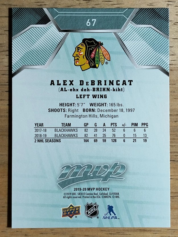 2019-20 Upper Deck MVP #67 Alex DeBrincat
