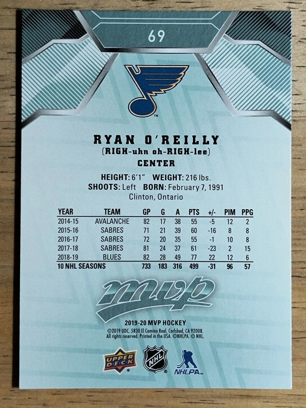 2019-20 Upper Deck MVP #69 Ryan O'Reilly