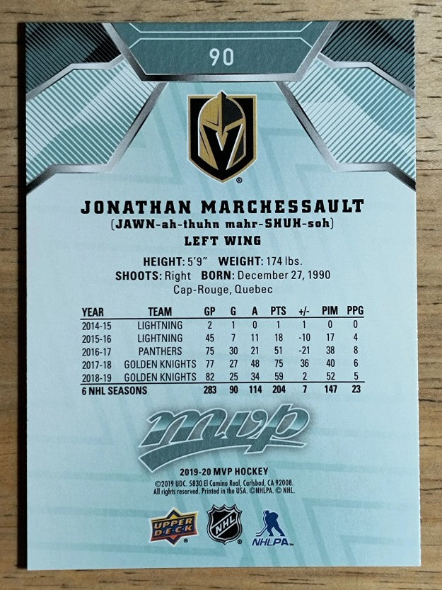 2019-20 Upper Deck MVP #90 Jonathan Marchessault
