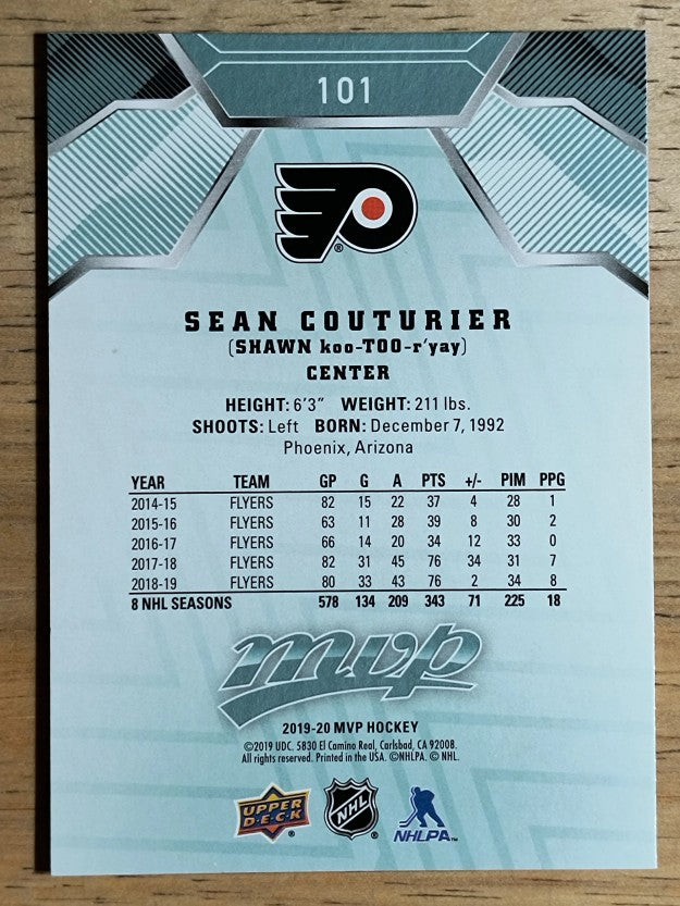 2019-20 Upper Deck MVP #101 Sean Couturier