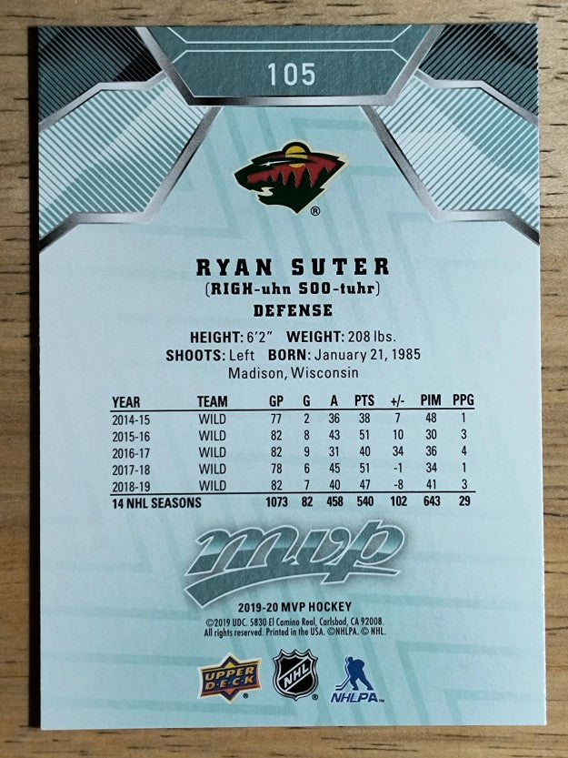 2019-20 Upper Deck MVP #105 Ryan Suter