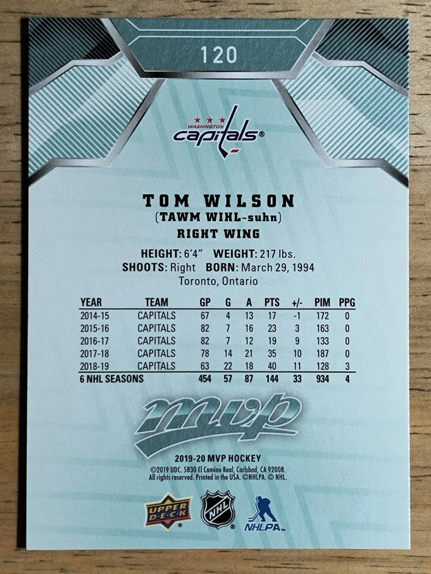 2019-20 Upper Deck MVP #120 Tom Wilson