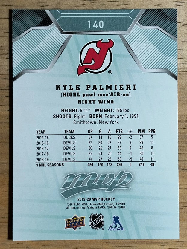 2019-20 Upper Deck MVP #140 Kyle Palmieri