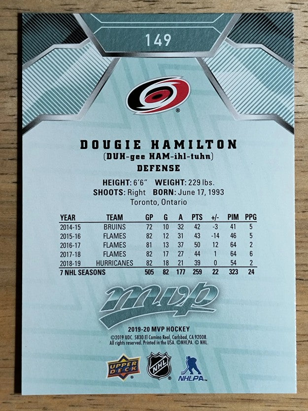 2019-20 Upper Deck MVP #149 Dougie Hamilton