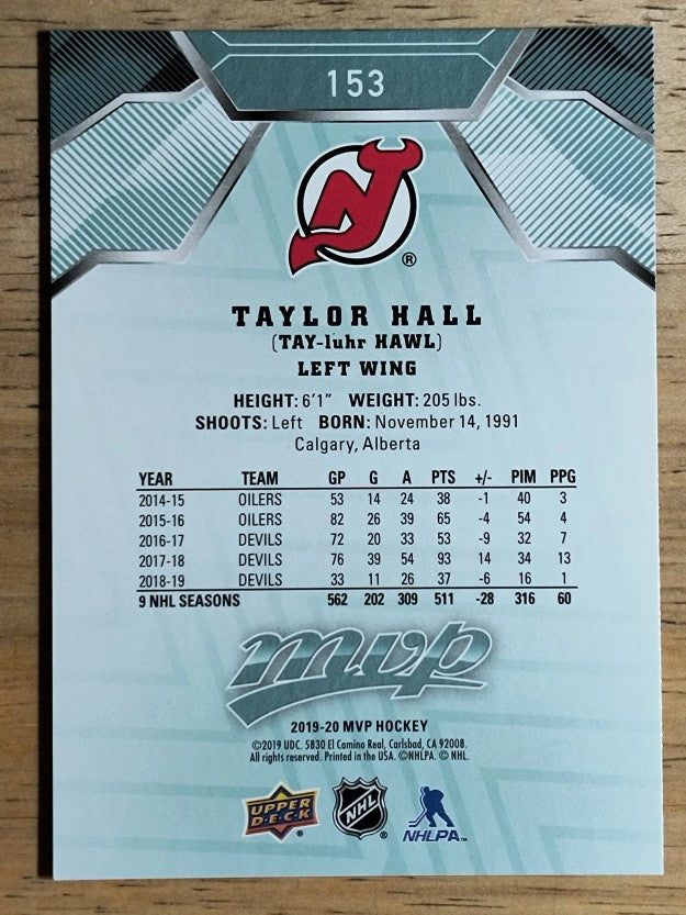 2019-20 Upper Deck MVP #153 Taylor Hall