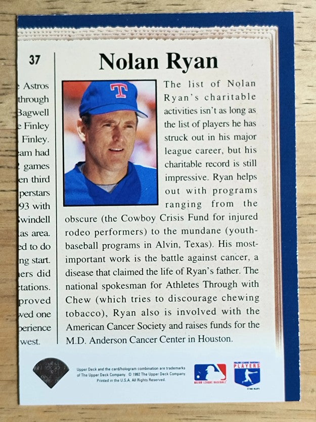 1993 Upper Deck #37 Nolan Ryan CH