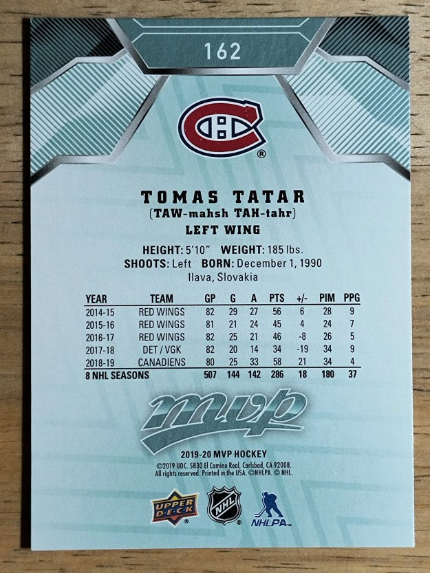 2019-20 Upper Deck MVP #162 Tomas Tatar