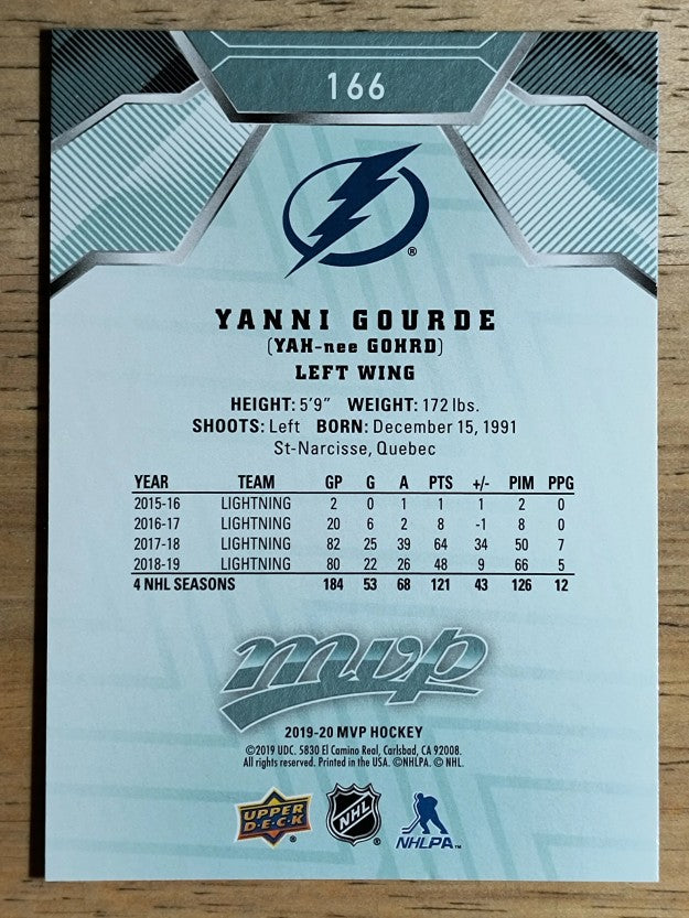 2019-20 Upper Deck MVP #166 Yanni Gourde