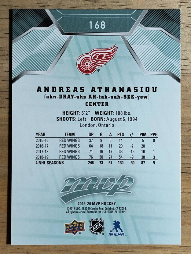 2019-20 Upper Deck MVP #168 Andreas Athanasiou