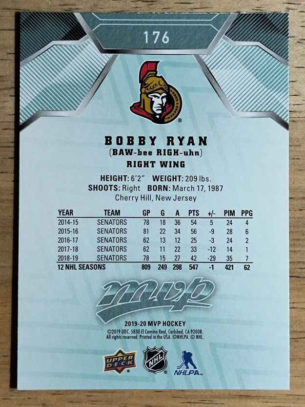 2019-20 Upper Deck MVP #176 Bobby Ryan