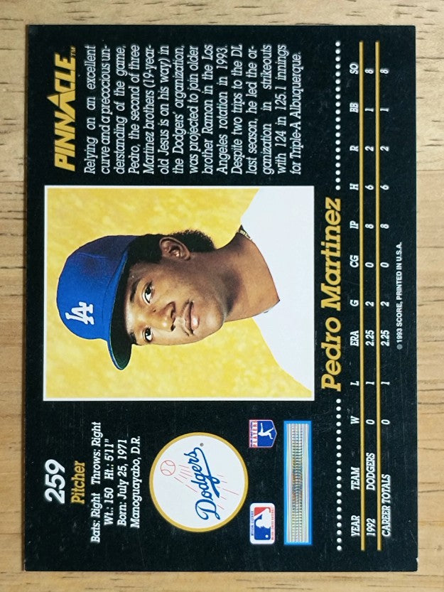 1993 Pinnacle #259 Pedro Martinez