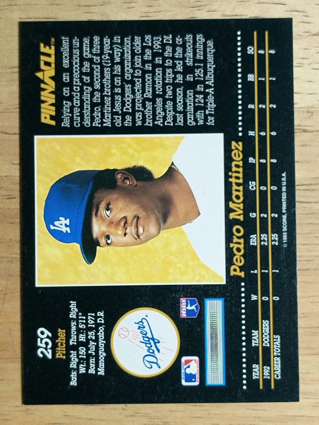 1993 Pinnacle #259 Pedro Martinez