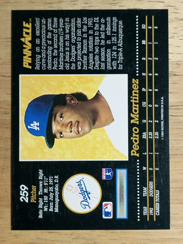1993 Pinnacle #259 Pedro Martinez