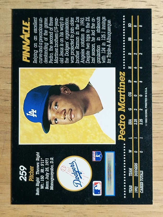 1993 Pinnacle #259 Pedro Martinez